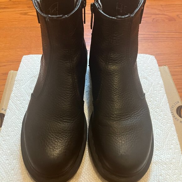 Black Leather Ankle Boots - Picture 2 of 7